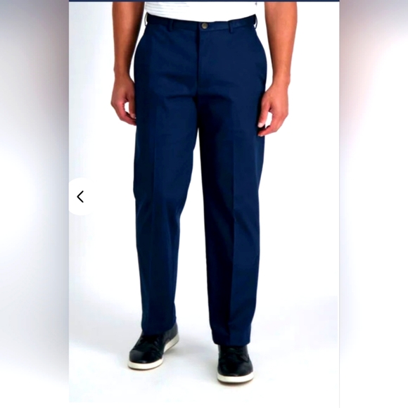 Haagar NWT Mens Work To Weekend Khaki Pants Navy 38/30. - Picture 2 of 10